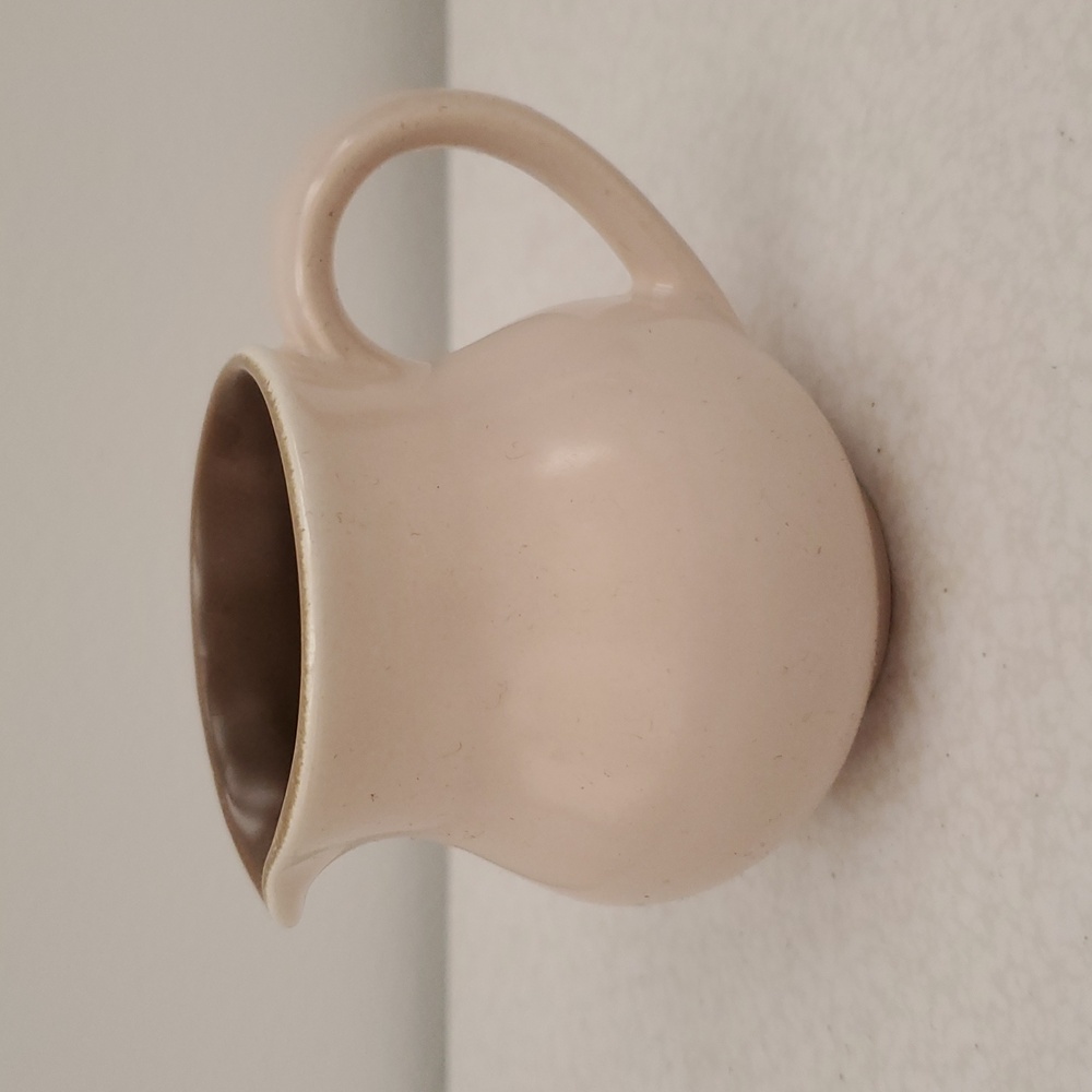 Poole England Twintone Sepia Mushroom Creamer